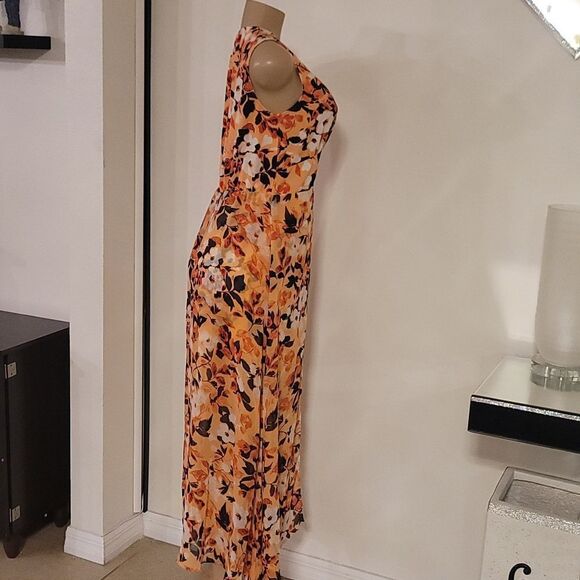 BRAND NEW DU JOUR  MAXI A-LINE SKIRT with ASYMMETRICAL SLIT DRESS - Picture 9 of 13